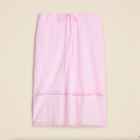 Rouje X J.Crew Poème Porcelain Pink Lace Insert Skirt $128 EUC S - Picture 1 of 6